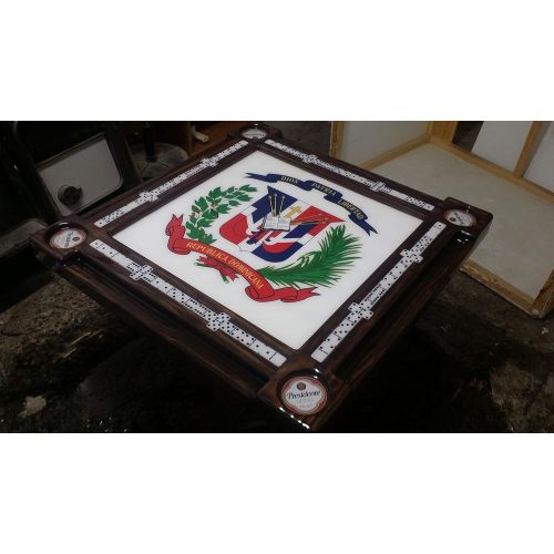  Dominican Coat of Arms Domino Table by Domino Tables by Art