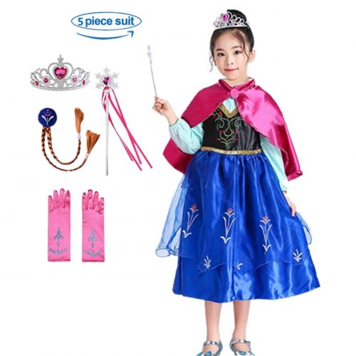  Domiray Inspired Frozen Anna Princess Dress