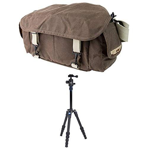  Domke 700-02A F-2 Bag (Brown Waxwear Finish) w/Davis & Sanford TR553-P228 Traverse Super Compact Tripod with Ball Head