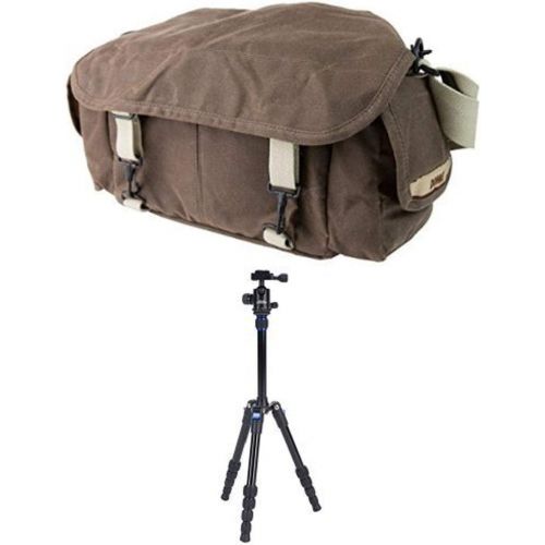  Domke 700-02A F-2 Bag (Brown Waxwear Finish) w/Davis & Sanford TR553-P228 Traverse Super Compact Tripod with Ball Head