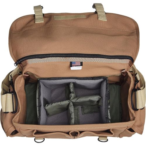  Domke F-2 original shoulder bag 700-02S (Sand) for Canon, Nikon, Sony, Leica, Fujifilm & Olympus DSLR or Mirrorless cameras with space for multiple lenses up to 300mm and accessori