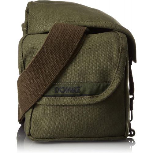  Domke F-2 original shoulder bag 700-02D (Olive) for Canon, Nikon, Sony, Leica, Fujifilm & Olympus DSLR or Mirrorless Cameras with Space for Multiple Lenses Up to 300mm and Accessor