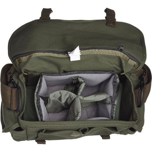  Domke F-2 original shoulder bag 700-02D (Olive) for Canon, Nikon, Sony, Leica, Fujifilm & Olympus DSLR or Mirrorless Cameras with Space for Multiple Lenses Up to 300mm and Accessor
