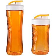 DOMO 2er-Set Ersatzflaschen fuer Smoothie-Maker DO435BL, 300 und 600ml, orange; DO435BL-BG-BK