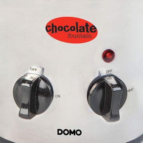  Domo DO916CH Schokoladenbrunnen, Profi-Schokoladenfontane aus Edelstahl - mit Schokoladen-Heizung, fuer 900g Schokolade