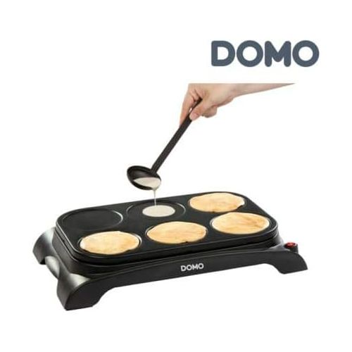  Domo DOM5411397124920 DO8710W 2-in-1 Wok und Kochplatte, 1000 W, schwarz