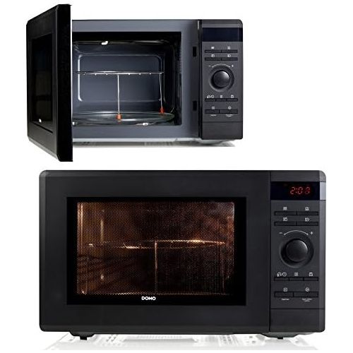  Domo DO2336G Mikrowelle mit Grill, 36Liter Volumen, 8 Kochprogramme, Timer, Auftaufunktion, Endsignalton, Sicherheitsverschluss, schwarz