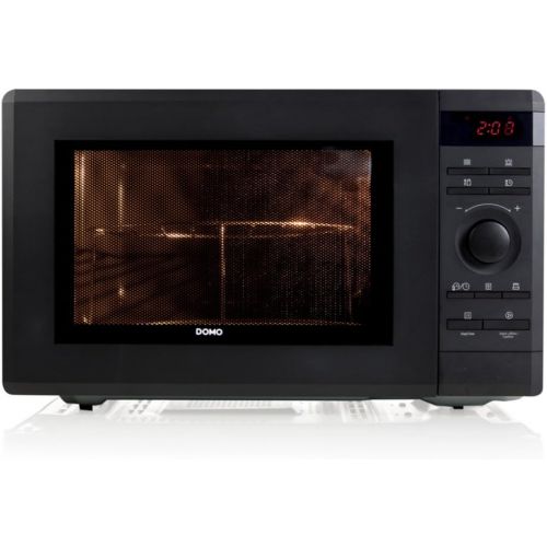  Domo DO2336G Mikrowelle mit Grill, 36Liter Volumen, 8 Kochprogramme, Timer, Auftaufunktion, Endsignalton, Sicherheitsverschluss, schwarz