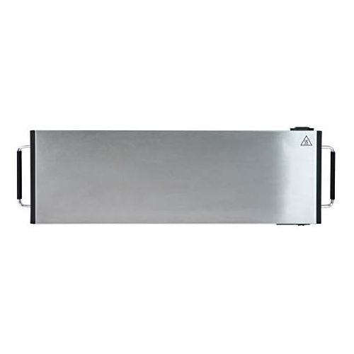  [아마존베스트]Domo Electric Stainless Steel Warming Plate 60 x 20 cm Wireless 60 Minutes Warming function - 1200 watts