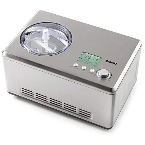  [아마존베스트]Domo DO9201L 2 L DO9201I DO920I Ice Cream Maker, Stainless Steel, 2 Litres, Silver