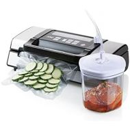 [아마존베스트]Domo Vaccumulator  Foil Sealer  Quick -0.9 Bar for Vegetables, Meat, Fish & Liquids  Sous Vide Marine