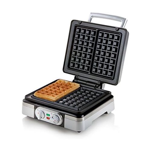  [아마존베스트]Design waffle iron for fresh Belgian waffles / Brussels waffles Adjustable browning levels Practical baking basket DOMO DO9149W