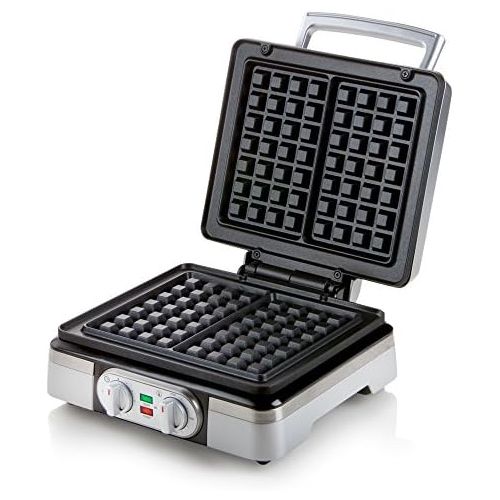  [아마존베스트]Design waffle iron for fresh Belgian waffles / Brussels waffles Adjustable browning levels Practical baking basket DOMO DO9149W