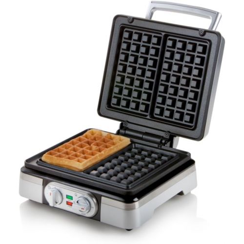  [아마존베스트]Design waffle iron for fresh Belgian waffles / Brussels waffles Adjustable browning levels Practical baking basket DOMO DO9149W