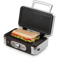 Domo DO9136C 3 in 1 Sandwich Toaster, 1 Litre, Silver, Black