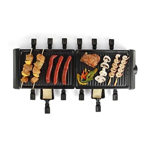  Domoclip LIVOO DOC185 Raclette fuer 12 Personen, schwarz