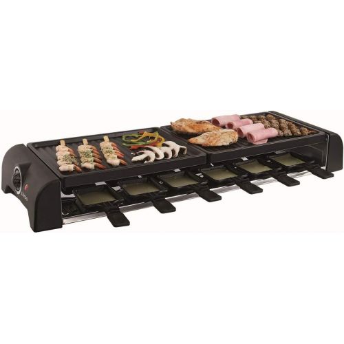  Domoclip LIVOO DOC185 Raclette fuer 12 Personen, schwarz