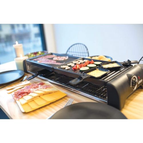  Domoclip LIVOO DOC185 Raclette fuer 12 Personen, schwarz