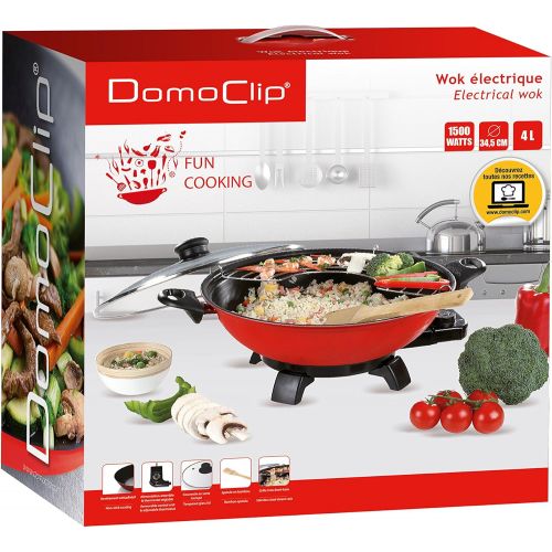  Domoclip doc128Wok elektrisch, rot