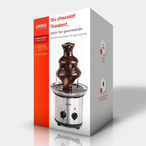  [아마존베스트]DomoClip Stainless Steel Chocolate Fountain Chocolate Fountain 1000g Chocolate 320Watt Electric Chocolate Fountain (Extra Smooth Cascades, Dippen Various Fruits and Pastries Deep Drip Tra