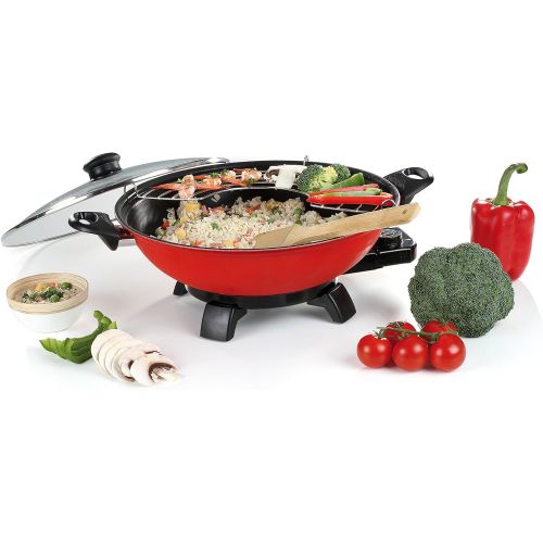  [아마존베스트]Domoclip DOC128Electric Wok, Red