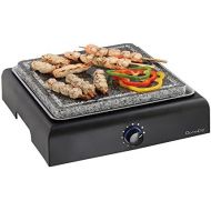 DomoClip Table grill electric BBQ grill with Granite Grilling grill Stone grill 25?cm Hot Stone Thermostat electric grill