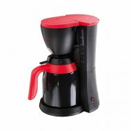 Domoclip DOD129Kaffeemaschine, elektrische, mit Thermoskanne, schwarz und rot, 1Liter, 800