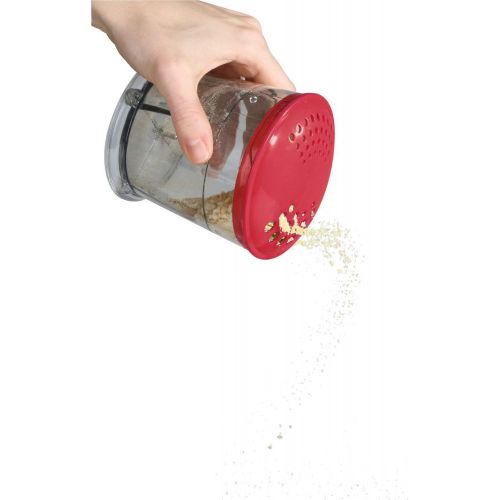  Domoclip Elektrischer Multi Zerkleinerer Edelstahl Hackmesser Mixer Zerhacker Krauter (Zwiebel-Hacksler, 250 ml Schuessel mit Streudeckel, 160 Watt, Rot Weiss)