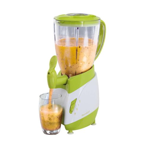  Domoclip Standmixer mit Zapfhahn Mixbehaelter 1,5 Liter Smoothie-Maker Entsafter (Blender, Mixer, 350 Watt, Milchshaker, Cocktail-Maker, Gruen)