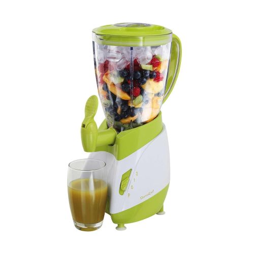  Domoclip Standmixer mit Zapfhahn Mixbehaelter 1,5 Liter Smoothie-Maker Entsafter (Blender, Mixer, 350 Watt, Milchshaker, Cocktail-Maker, Gruen)