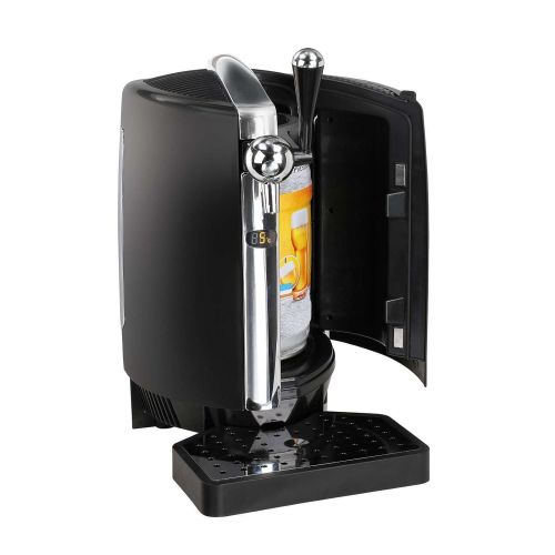  Domoclip Beer Pump for 5litres/1Gallon Bottle Dispensing with Temperature Display with Removable Drip Tray, Cooling System Radiator Pressure Vented for Stylish Beer Foam65Watts)