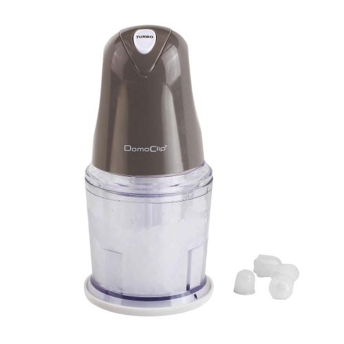  Domoclip Electric Multi Food Chopper Stainless Steel Twin Blade Mixer Stirrer Herb Chopper (Turbo Button (Onion) 0.5Litre Container, 260Watts, Grey)