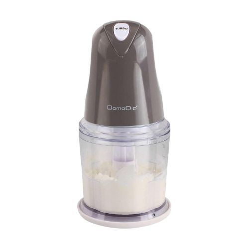  Domoclip Electric Multi Food Chopper Stainless Steel Twin Blade Mixer Stirrer Herb Chopper (Turbo Button (Onion) 0.5Litre Container, 260Watts, Grey)