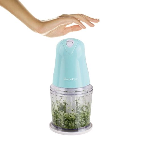  Domoclip Electric Multi Food Chopper Stainless Steel Twin Blade Mixer Stirrer Herb Chopper (Turbo Button, Onion Chopper, 260Watt, 0.5Litre Bowl, Blue)