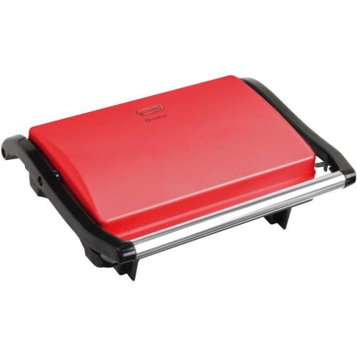  Domoclip Kontaktgrill Deckel Sandwich-Maker 700 Watt Grill (Sandwich-Toaster, Multigrill, Tischgrill, Panini-Maker, Elektrogrill, Rot)