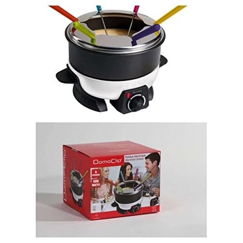  Domoclip Fondue Elektrisch Fondueset fuer 6 Personen mit Thermostat 1,6 Liter (Kasefondue, Schokofondue, Spritzschutz, Antihaftbeschichtung)