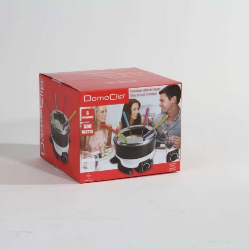  Domoclip Fondue Elektrisch Fondueset fuer 6 Personen mit Thermostat 1,6 Liter (Kasefondue, Schokofondue, Spritzschutz, Antihaftbeschichtung)