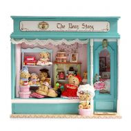 Domybest Dollhouse Miniature with Furniture, Wooden DIY Dollhouse Kit with Music Movement, Creative Room for Birthday Gift Idea