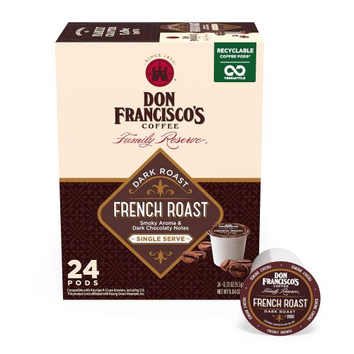  Don Franciscos Single Serve Coffee Pods, Kona Blend Medium Roast, Compatible with Keurig...