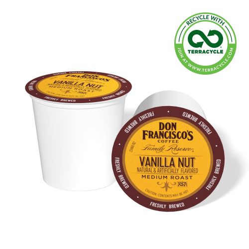  Don Franciscos Single Serve Coffee Pods. Vanilla Nut Flavored, Compatible with Keurig K-cup Brewers, 100 Count