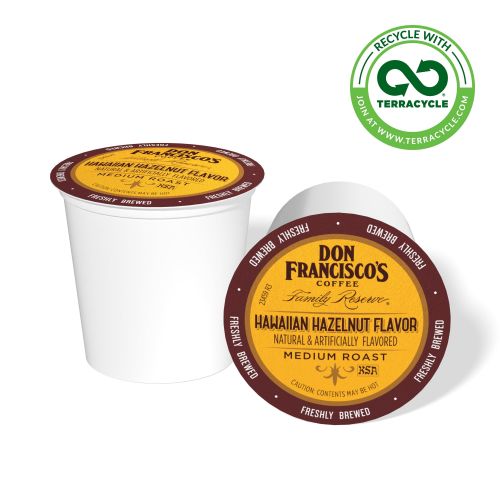  Don Franciscos Single Serve Coffee Pods, Hawaiian Hazelnut Flavor, Compatible with Keurig K-cup Brewers, 100 Count