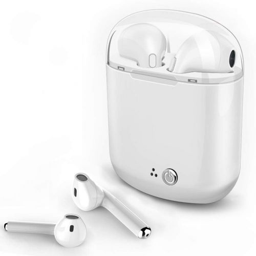  DonHM Bluetooth Headphones,Microphone HD Wireless Earphone in-Ear Sports Mini with Charging bin Earphones Headset,Wireless Earbuds for PC, iOS All Smartphones