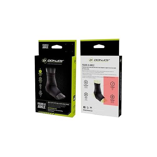  DonJoy Performance Figure 8 Ankle Sleeve with Straps for Moderate Support - Ankle Sprains, Strains, Inflammation, Swelling, Pain