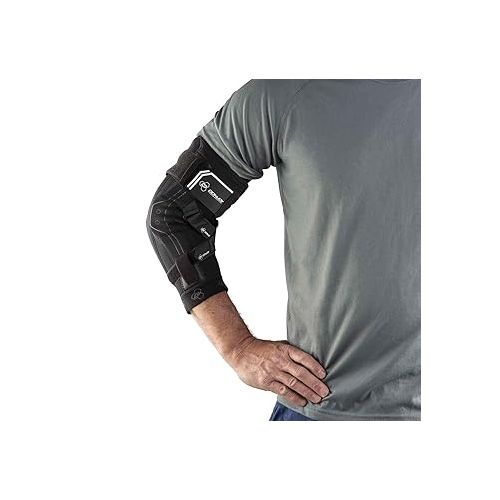  DonJoy Performance Bionic Elbow Brace II - Medium - Maximum Hinged Support for Elbow Hyperextension, UCL, Tommy John Ligament Injury, Dislocated Elbow for Football, Lacrosse, Rugby, Basketball
