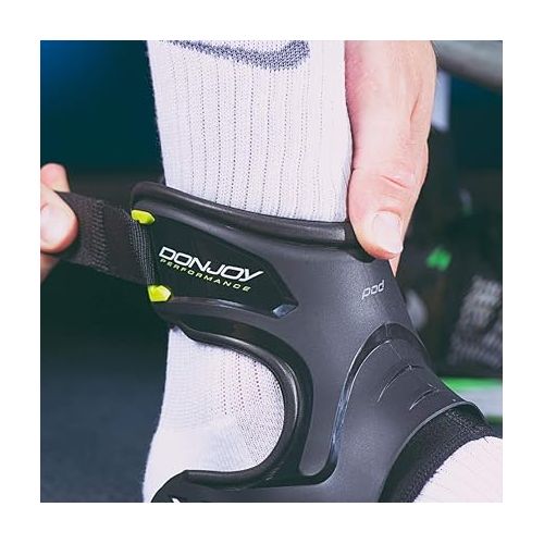  DonJoy Performance POD Ankle Brace, Best Support for Stability, Ankle Sprain, Roll, Strains for Football, Soccer, Basketball, Lacrosse, Volleyball - Small - Right - Black