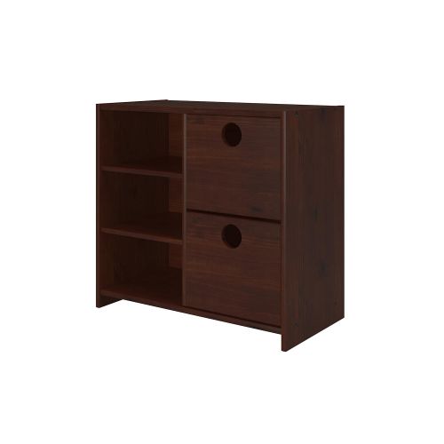  Donco Kids DONCO KIDS 780CCP Circles 2 Drawer Chest/Shelves Dark Cappuccino