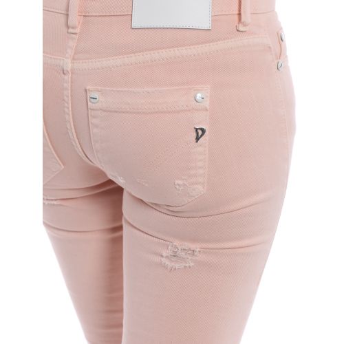  Dondup Monroe pink destroyed crop jeans