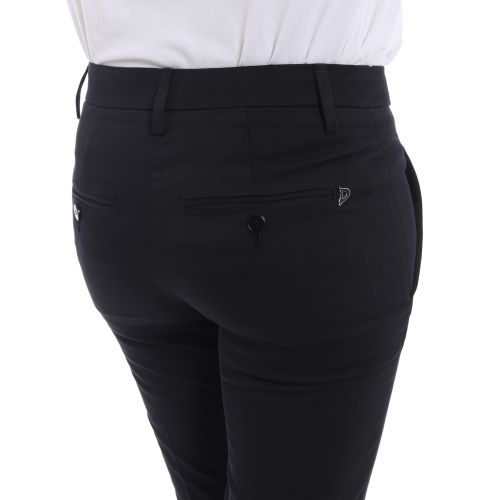  Dondup Perfect black cotton drill trousers