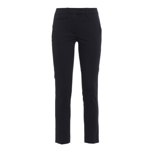  Dondup Perfect black cotton drill trousers