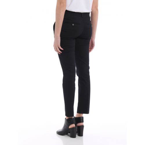  Dondup Perfect black cotton drill trousers